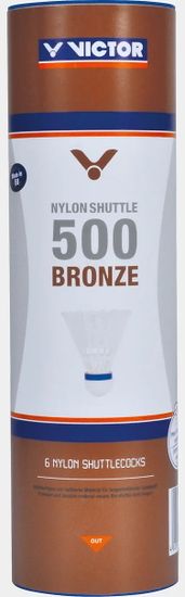 Victor žogice za badminton Nylon Shuttle 500, Bronze Yellow/blue