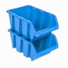 botle Stenska plošča za orodje 58 x 117 cm z 98 kos Škatla viseče Modra škatle Sistem za shranjevanje