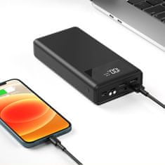 Volino Prenosna polnilna postaja - PowerBank z LED ekranom 4USB/30000MAH