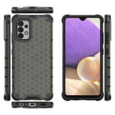 slomart honeycomb case armored cover z gel okvirjem za samsung galaxy a03s (166.5) črn