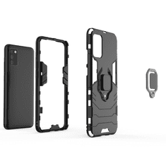 slomart ring armor tough hybrid case ovitek + magnetno držalo za samsung galaxy a03s (166.5) črn