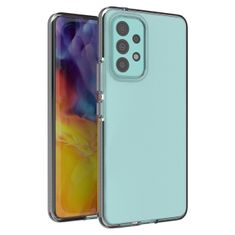 slomart ovitek spring case gel tpu ovitek z barvnim okvirjem za samsung galaxy a73 črn