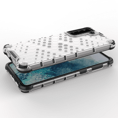 slomart honeycomb case armored cover z gel okvirjem za samsung galaxy s22 + (s22 plus) prozoren