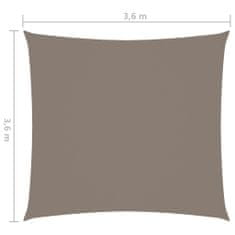 Vidaxl Senčno jadro oksford blago kvadratno 3,6x3,6 m taupe