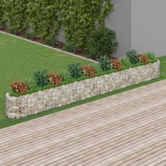 Vidaxl Visoka greda gabion pocinkano železo 540x50x50 cm