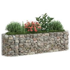 Vidaxl Visoka greda gabion pocinkano železo 190x50x50 cm