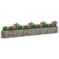 Vidaxl Visoka greda gabion pocinkano železo 470x50x50 cm