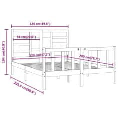 Vidaxl Posteljni okvir iz borovine 120x200 cm