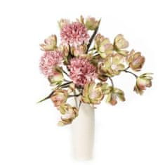 Eurofirany Flower Flore 524 L 75 cm premera Cvet 20 cm zelen