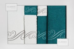 Eurofirany Brisača Aqua 2 kosa 30X50 cm, 2 kosa 50X90 cm, 2 kosa. 70X140 cm bela