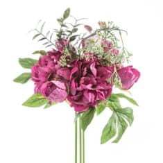 Eurofirany Cvet Natu 162 L 30 cm Wed Flower 10 cm Wed Bouquet 30 cm Purple