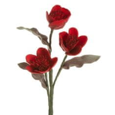 Eurofirany Flower Flore 518 L 65 cm Dolžina cveta 8 cm Rdeča