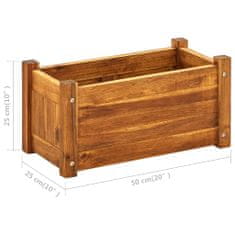 Vidaxl Visoka greda iz akacijevega lesa 50x25x25 cm