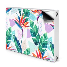 tulup.si Pokrov za radiator PVC Tropska flora 90x60 cm