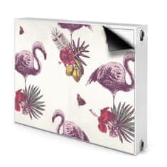 tulup.si Pokrov za radiator PVC Flamingi in hibiskus 80x60 cm