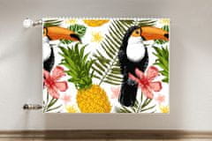 tulup.si Dekoracija za radiatorje Toucan in ananas 80x60 cm