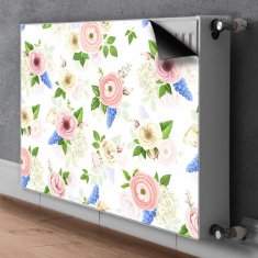 tulup.si Pokrov za radiator PVC Narisane rože 80x60 cm