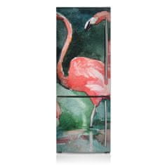 tulup.si Nalepka za hladilnik Pobarvan flamingo 60x205 cm