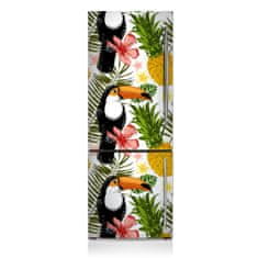 tulup.si Magnetna podloga za hladilnik Toucan in ananas 60x180 cm