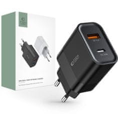 Tech-protect C30W polnilnik USB / USB-C 30W PD QC, črna