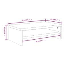 Vidaxl Stojalo za zaslon dimljeni hrast 42x24x13 cm konstruiran les