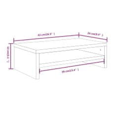 Vidaxl Stojalo za zaslon sivo sonoma 42x24x13 cm konstruiran les