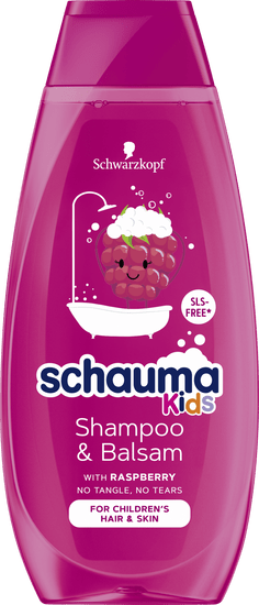 Schauma Kids šampon za lase in telo, malina, 400 ml