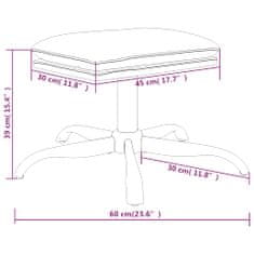 Vidaxl Stolček za noge vinsko rdeč 60x60x39 cm blago in umetno usnje