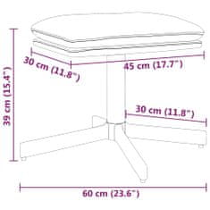 Vidaxl Stolček za noge vinsko rdeč 60x60x39 cm blago in umetno usnje