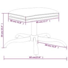 Vidaxl Stolček za noge temno siv 60x60x39 cm blago