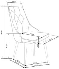 Halmar Jedilni stol K365, siva