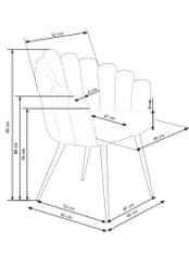 Halmar Jedilni stol K410, siva