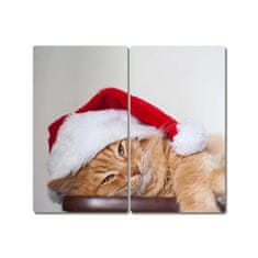 tulup.si Steklena podloga za rezanje Cat Cap Santa Claus 2x30x52 cm