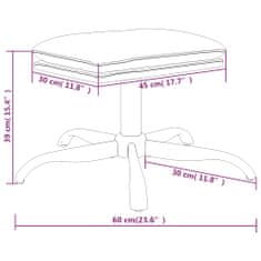 Vidaxl Stolček za noge temno siv 60x60x39 cm blago in umetno usnje