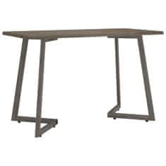 Vidaxl Jedilna miza, siva, 120x60x74 cm, MDF in železo