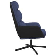 Greatstore Lounge stol, modre barve, oblazinjen s tkanino