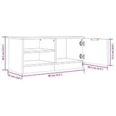 Vidaxl TV omarica siva sonoma 80x35x36,5 cm konstruiran les