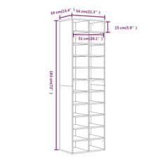 Vidaxl Omarica za čevlje rjavi hrast 54x34x183 cm konstruiran les