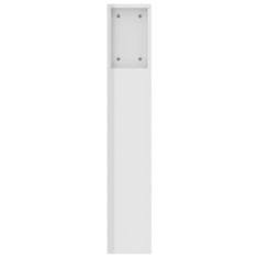 Vidaxl Vzglavna omarica visok sijaj bela 160x18,5x104,5 cm