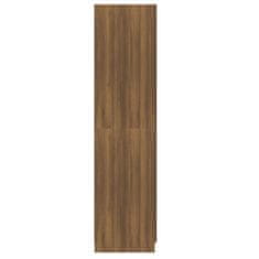 Vidaxl Garderobna omara rjavi hrast 90x52x200 cm konstruiran les