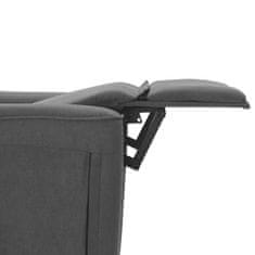 Vidaxl Zložljiv masažni stol, temno siv, oblazinjen s tkanino