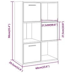 Vidaxl Omara za shranjevanje rjav hrast 60x29,5x90 cm