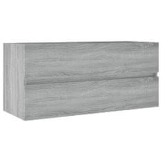 Vidaxl Omarica za umivalnik siva sonoma 100x38,5x45 cm inženirski les