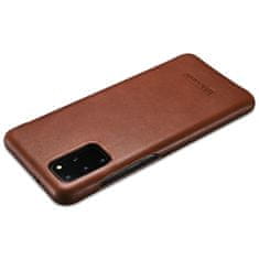 iCARER ovitek curved edge vintage folio iz pravega usnja za samsung galaxy s20+ rjav (rs992007-bn)