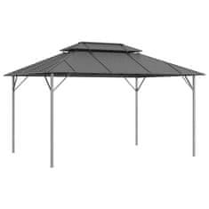 Vidaxl Gazebo z dvonadstropno streho, 3x4 m, antracit