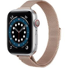 4wrist Jekleni milanski pašček za Apple Watch - roza zlat