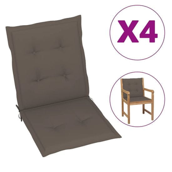 Vidaxl Blazine za vrtne stole 4 kosi taupe 100x50x4 cm