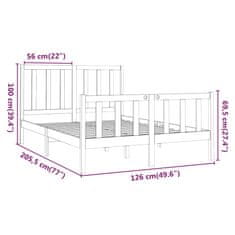 shumee Posteljni okvir medeno rjav iz borovine 120x200 cm