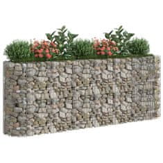 Vidaxl Visoka greda gabion pocinkano železo 260x50x100 cm