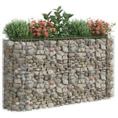 Vidaxl Visoka greda gabion pocinkano železo 190x50x100 cm